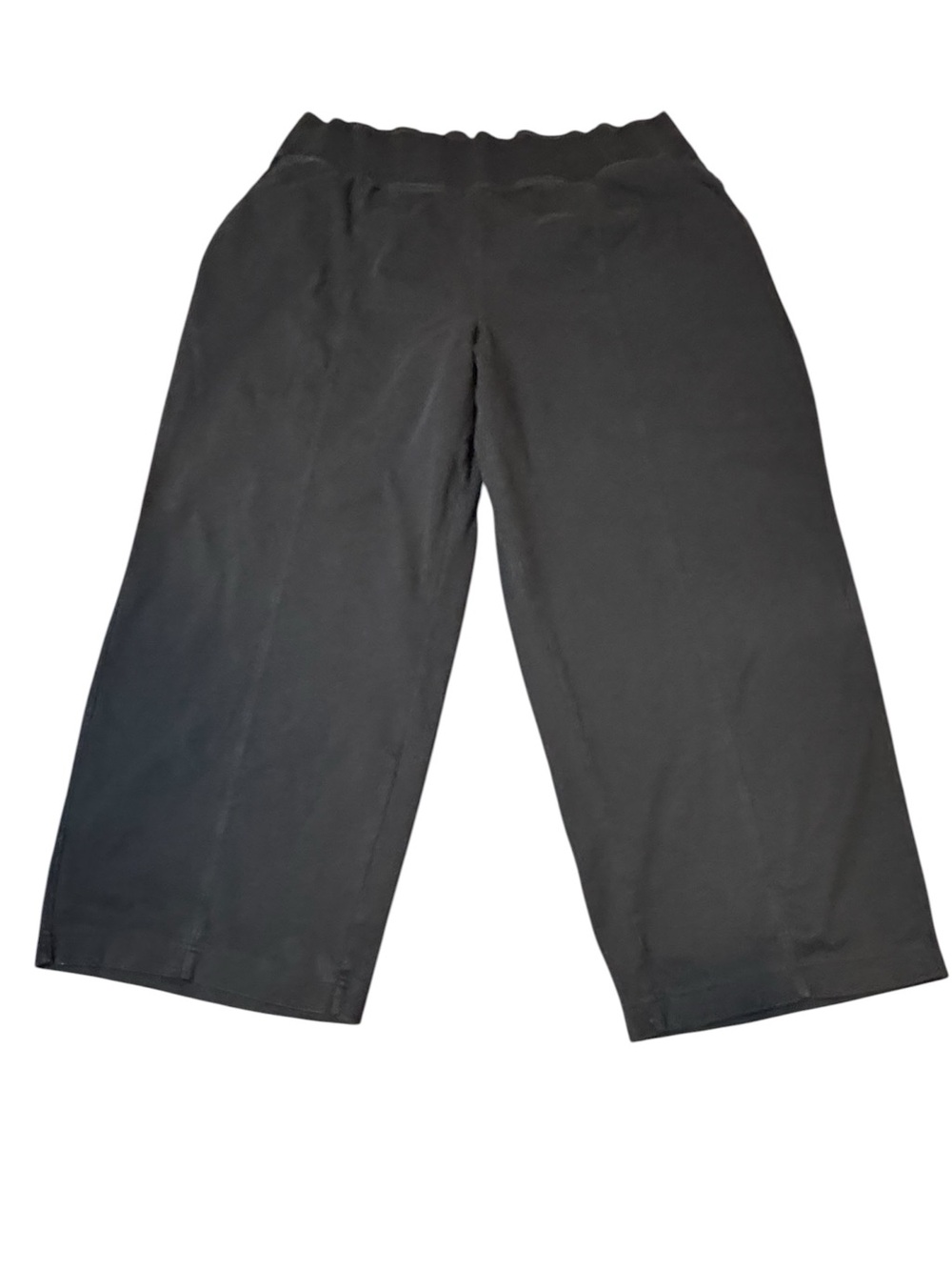 PACT Front Pleated Wide Leg Black Pull-On Pants Womens Size XXL Joggers Sweats